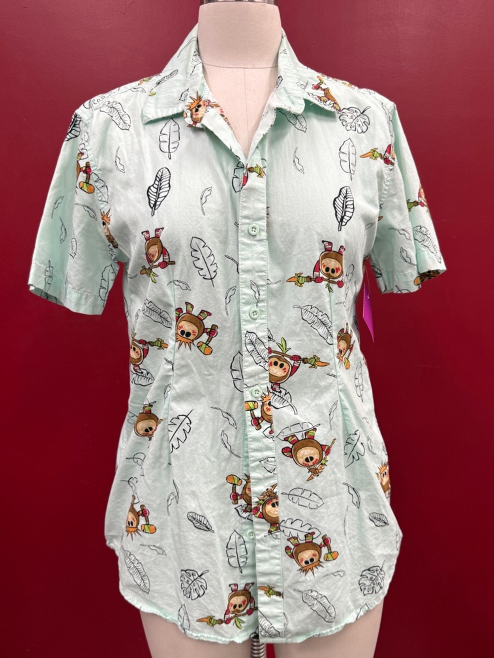Disney Moana Button-Up Shirt-Altered for Women's Fit